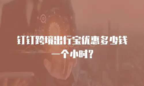 钉钉跨境出行宝优惠多少钱一个小时？