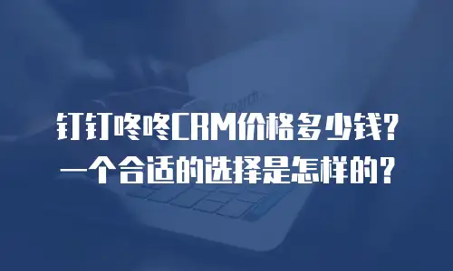 钉钉咚咚CRM价格多少钱？一个合适的选择是怎样的？