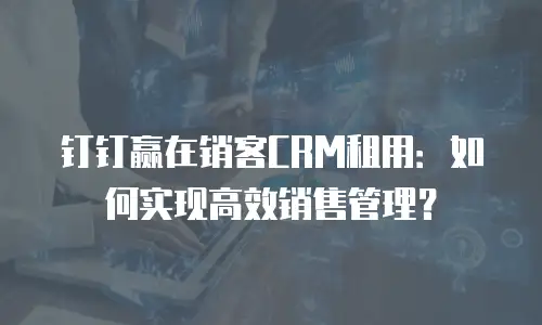钉钉赢在销客CRM租用：如何实现高效销售管理？