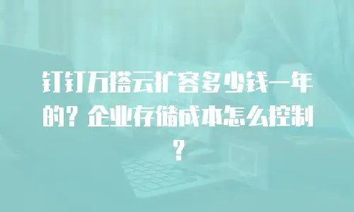 钉钉万搭云扩容多少钱一年的？企业存储成本怎么控制？