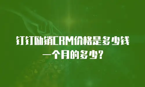钉钉励销CRM价格是多少钱一个月的多少？
