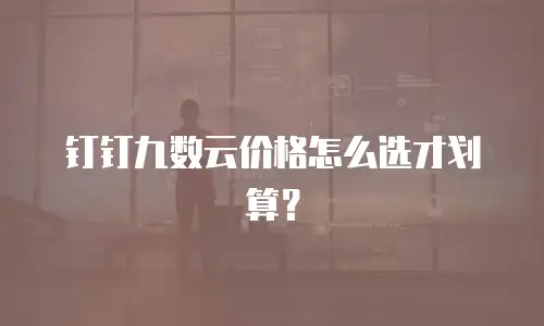 钉钉九数云价格怎么选才划算？