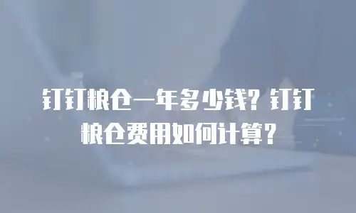 钉钉粮仓一年多少钱？钉钉粮仓费用如何计算？