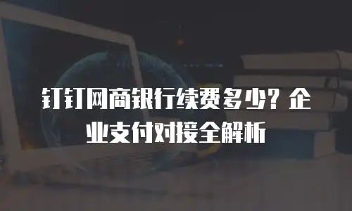 钉钉网商银行续费多少？企业支付对接全解析