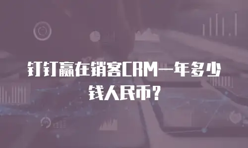 钉钉赢在销客CRM一年多少钱人民币？