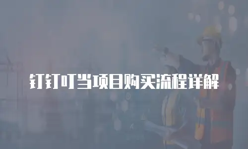 钉钉叮当项目购买流程详解