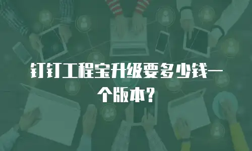 钉钉工程宝升级要多少钱一个版本？