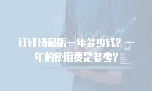 钉钉精品版一年多少钱？一年的使用费是多少？