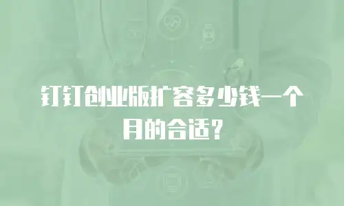 钉钉创业版扩容多少钱一个月的合适？