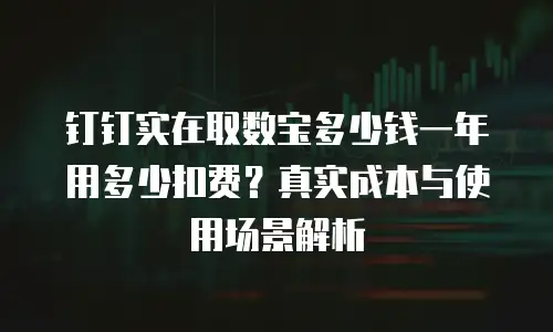 钉钉实在取数宝多少钱一年用多少扣费？真实成本与使用场景解析
