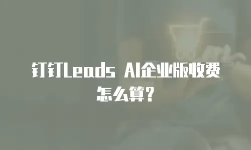 钉钉Leads AI企业版收费怎么算？