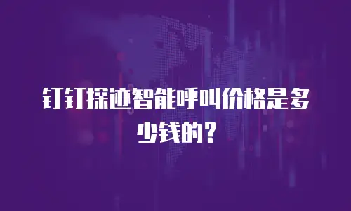 钉钉探迹智能呼叫价格是多少钱的？