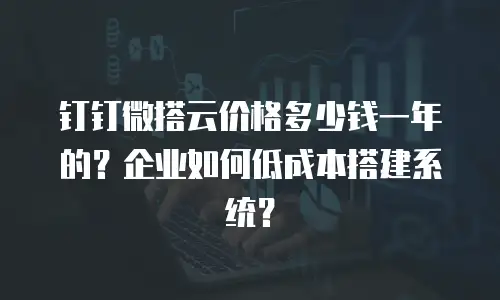 钉钉微搭云价格多少钱一年的？企业如何低成本搭建系统？