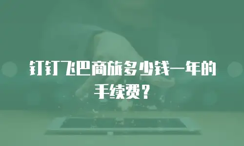 钉钉飞巴商旅多少钱一年的手续费？