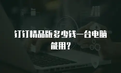 钉钉精品版多少钱一台电脑能用？