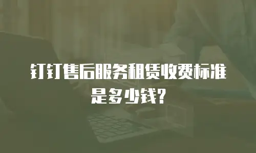 钉钉售后服务租赁收费标准是多少钱？