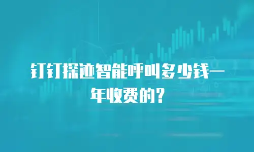 钉钉探迹智能呼叫多少钱一年收费的？