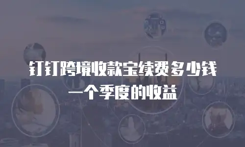 钉钉跨境收款宝续费多少钱一个季度的收益