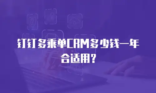 钉钉多乘单CRM多少钱一年合适用？