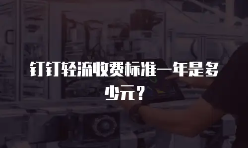 钉钉轻流收费标准一年是多少元？