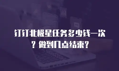 钉钉北极星任务多少钱一次？做到几点结束？