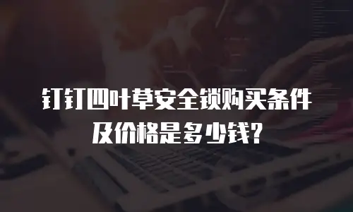 钉钉四叶草安全锁购买条件及价格是多少钱？