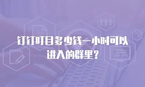 钉钉盯目多少钱一小时可以进入的群里？