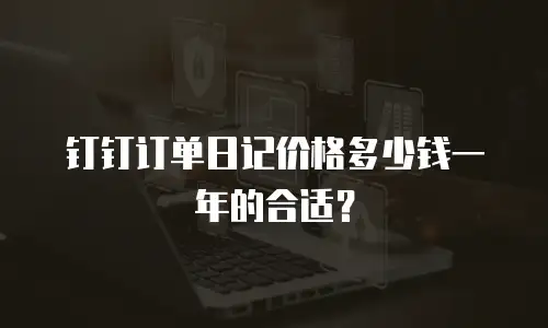 钉钉订单日记价格多少钱一年的合适？
