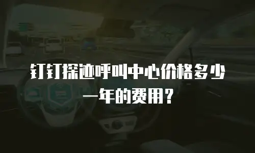 钉钉探迹呼叫中心价格多少一年的费用？