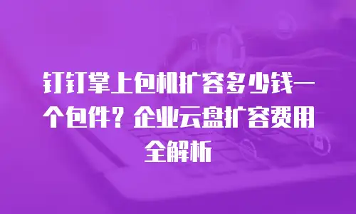 钉钉掌上包机扩容多少钱一个包件？企业云盘扩容费用全解析