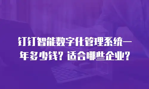 钉钉智能数字化管理系统一年多少钱？适合哪些企业？