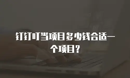 钉钉叮当项目多少钱合适一个项目？