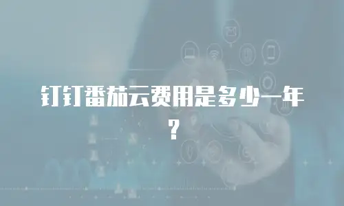 钉钉番茄云费用是多少一年？