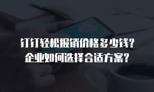 钉钉轻松报销价格多少钱？企业如何选择合适方案？