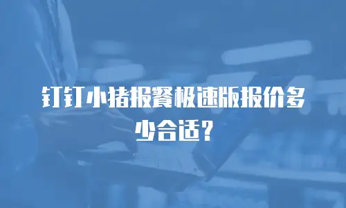 钉钉小猪报餐极速版报价多少合适？