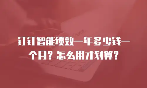 钉钉智能绩效一年多少钱一个月？怎么用才划算？