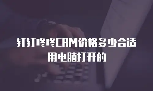 钉钉咚咚CRM价格多少合适用电脑打开的