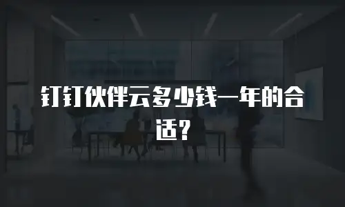 钉钉伙伴云多少钱一年的合适？