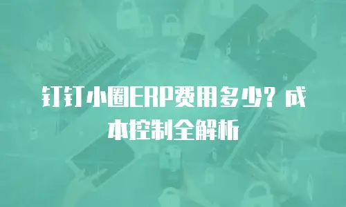 钉钉小圈ERP费用多少？成本控制全解析