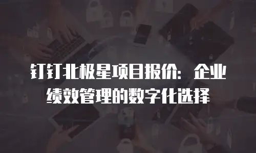 钉钉北极星项目报价：企业绩效管理的数字化选择