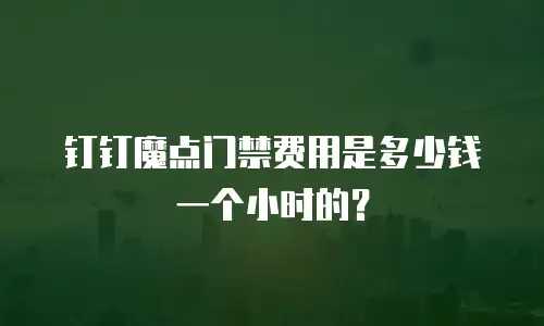 钉钉魔点门禁费用是多少钱一个小时的？