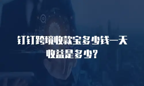钉钉跨境收款宝多少钱一天收益是多少？