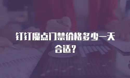 钉钉魔点门禁价格多少一天合适？