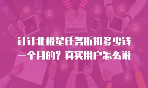 钉钉北极星任务折扣多少钱一个月的？真实用户怎么说