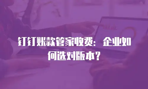 钉钉账款管家收费：企业如何选对版本？