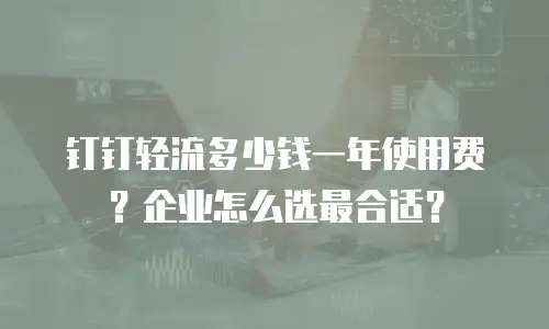 钉钉轻流多少钱一年使用费？企业怎么选最合适？