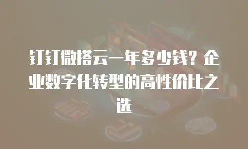 钉钉微搭云一年多少钱？企业数字化转型的高性价比之选