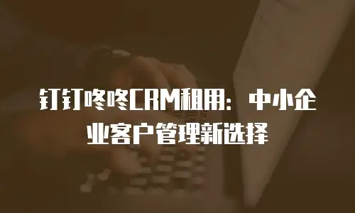 钉钉咚咚CRM租用：中小企业客户管理新选择
