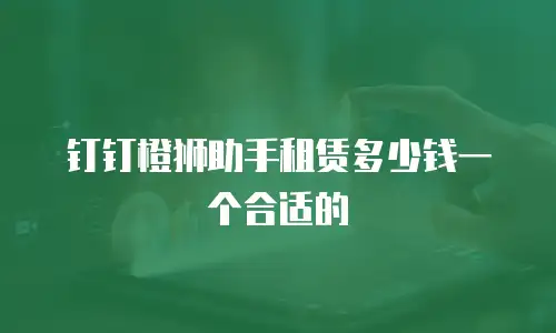 钉钉橙狮助手租赁多少钱一个合适的