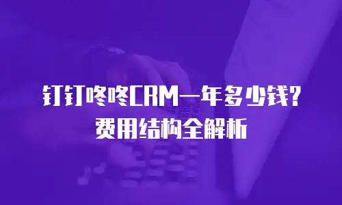 钉钉咚咚CRM一年多少钱？费用结构全解析